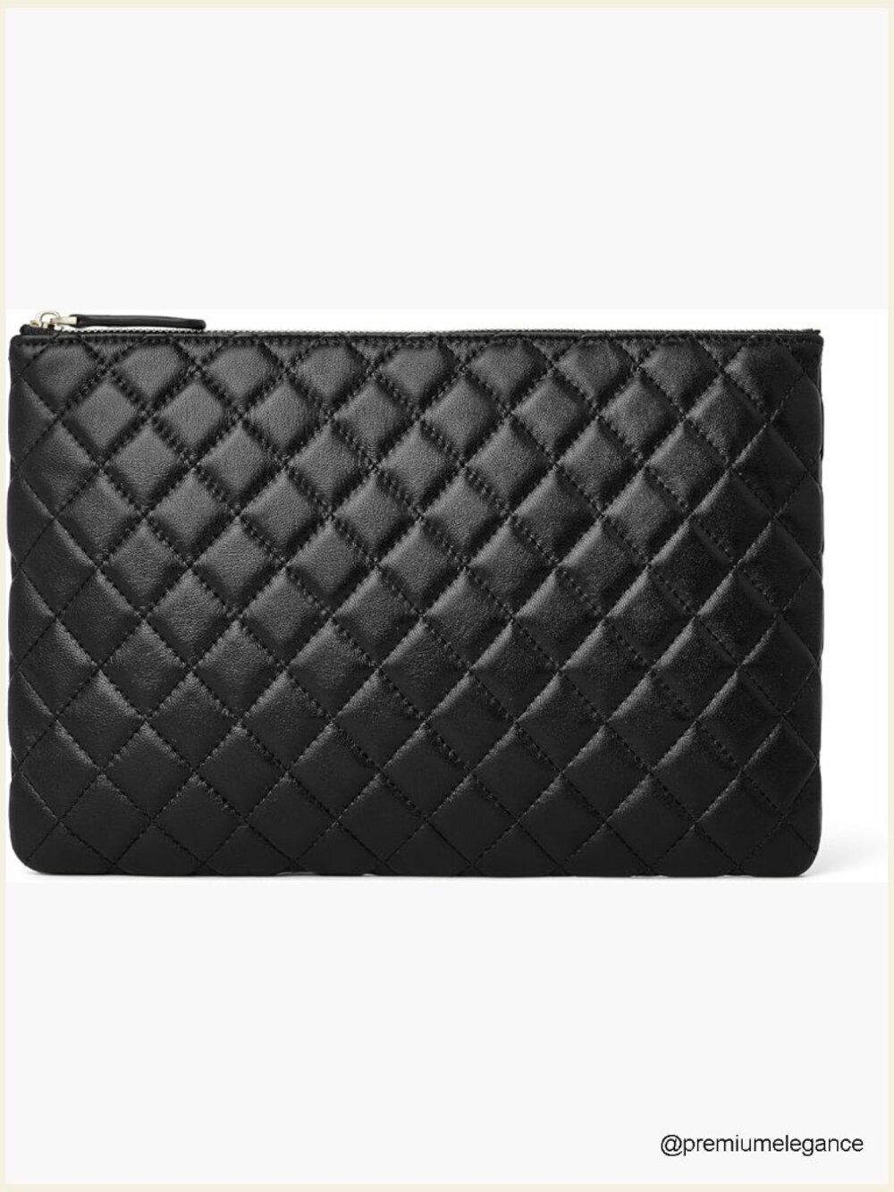 Large Quilted Clutch Purse - Oversized Hand-Carry Evening Bag with Zipper
